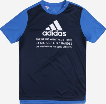 ADIDAS PERFORMANCE T-Shirt in Blau: predná strana