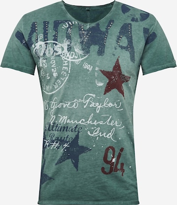 Coupe regular T-Shirt Key Largo en vert : devant