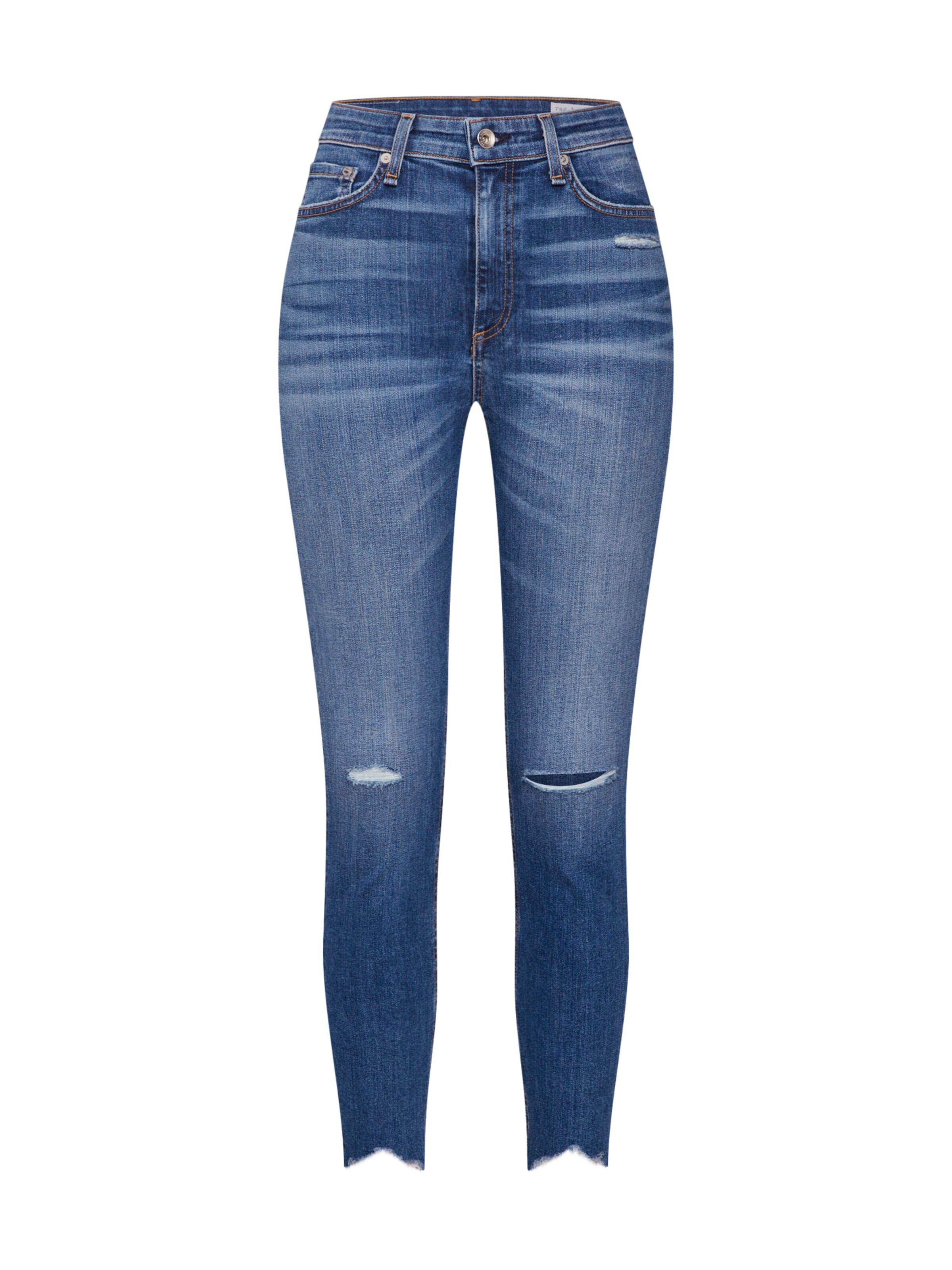 rag & bone - Jeans 'High Rise Ankle Skinny' in de kleur Blauw denim