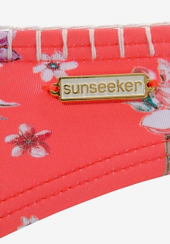 SUNSEEKER - Cueca biquíni 'Ditsy' em vermelho