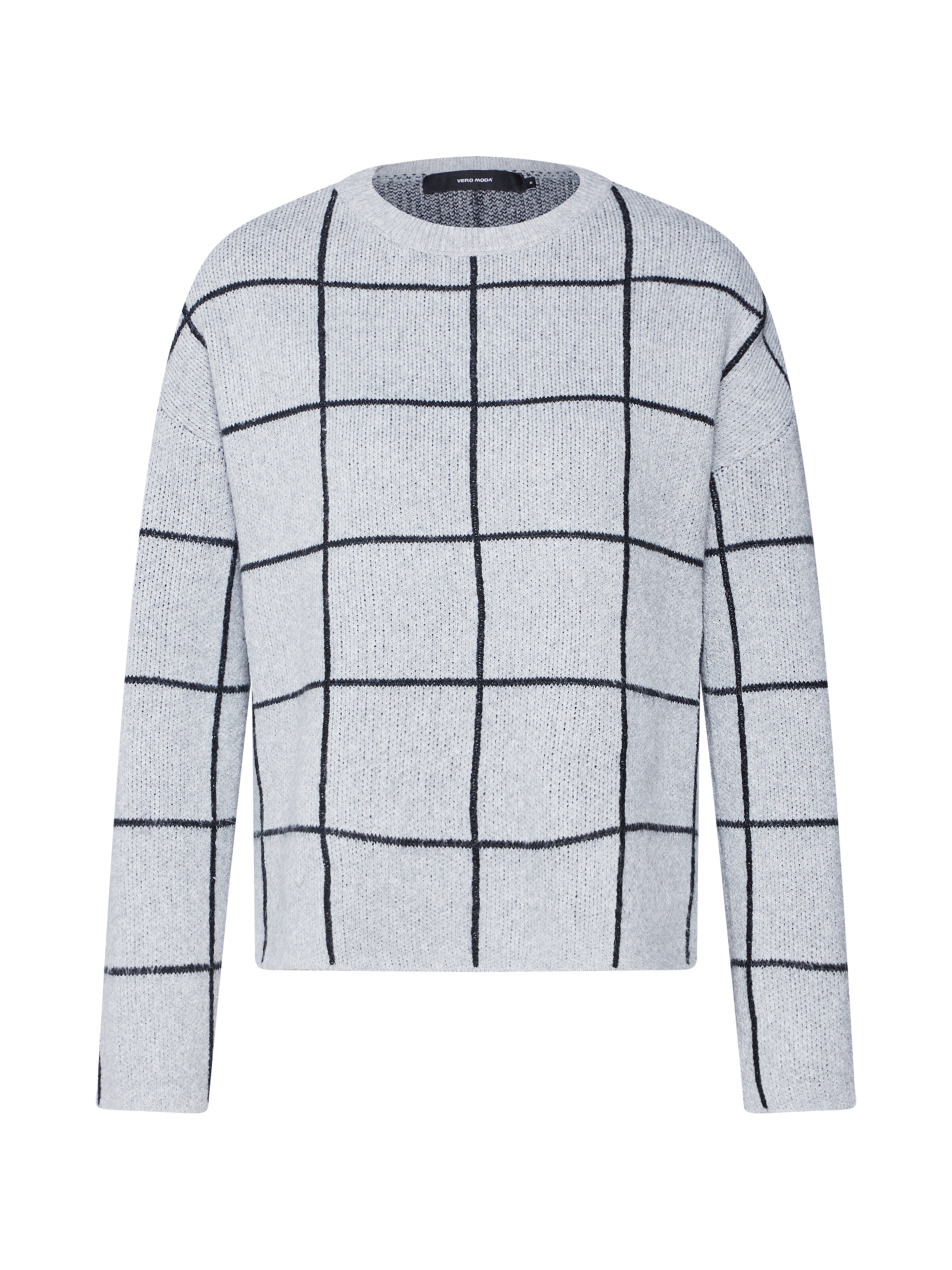 VERO MODA - Trui 'DOFFY JACQUARD' in de kleur Grijs