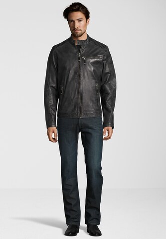 Miracle of Denim Lederjacke in Grau: Vorderseite