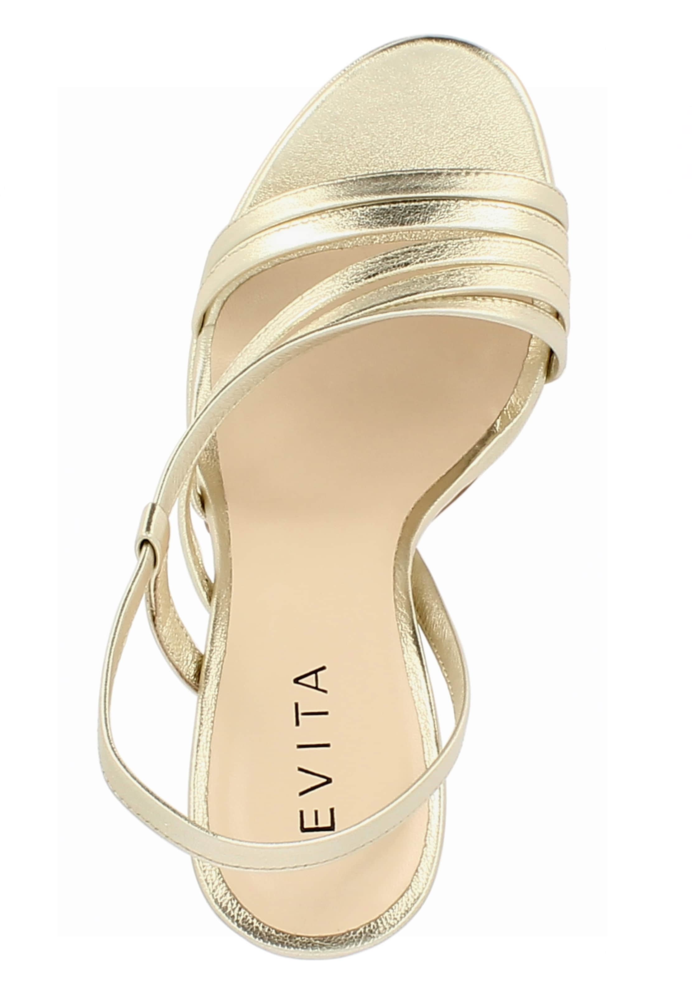 EVITA Strap sandal 'Eva' in Gold