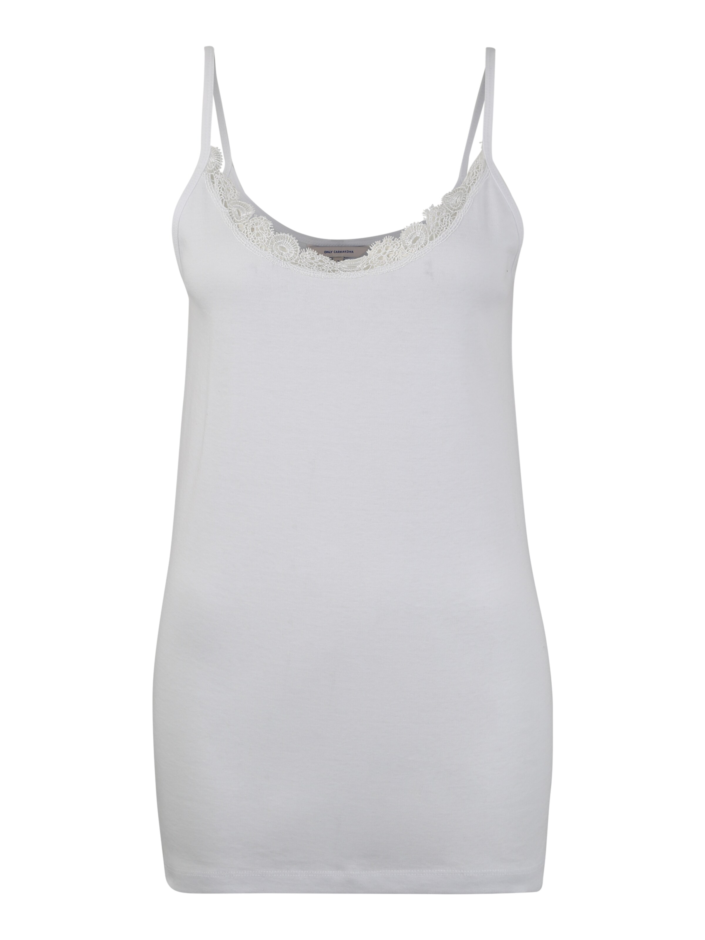 ONLY Carmakoma - Top 'carDAY SINGLET SEAMLESS TOP' in de kleur Wit