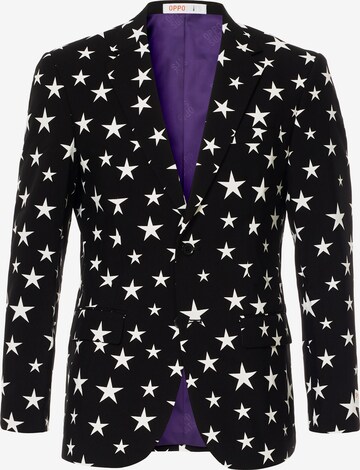OppoSuits Slim fit Suit 'Starstruck' in Black: front