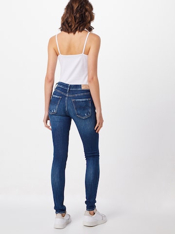 REPLAY Skinny Jeans 'New Luz' in Blauw: terug