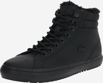 LACOSTE High-top trainers in Black: front