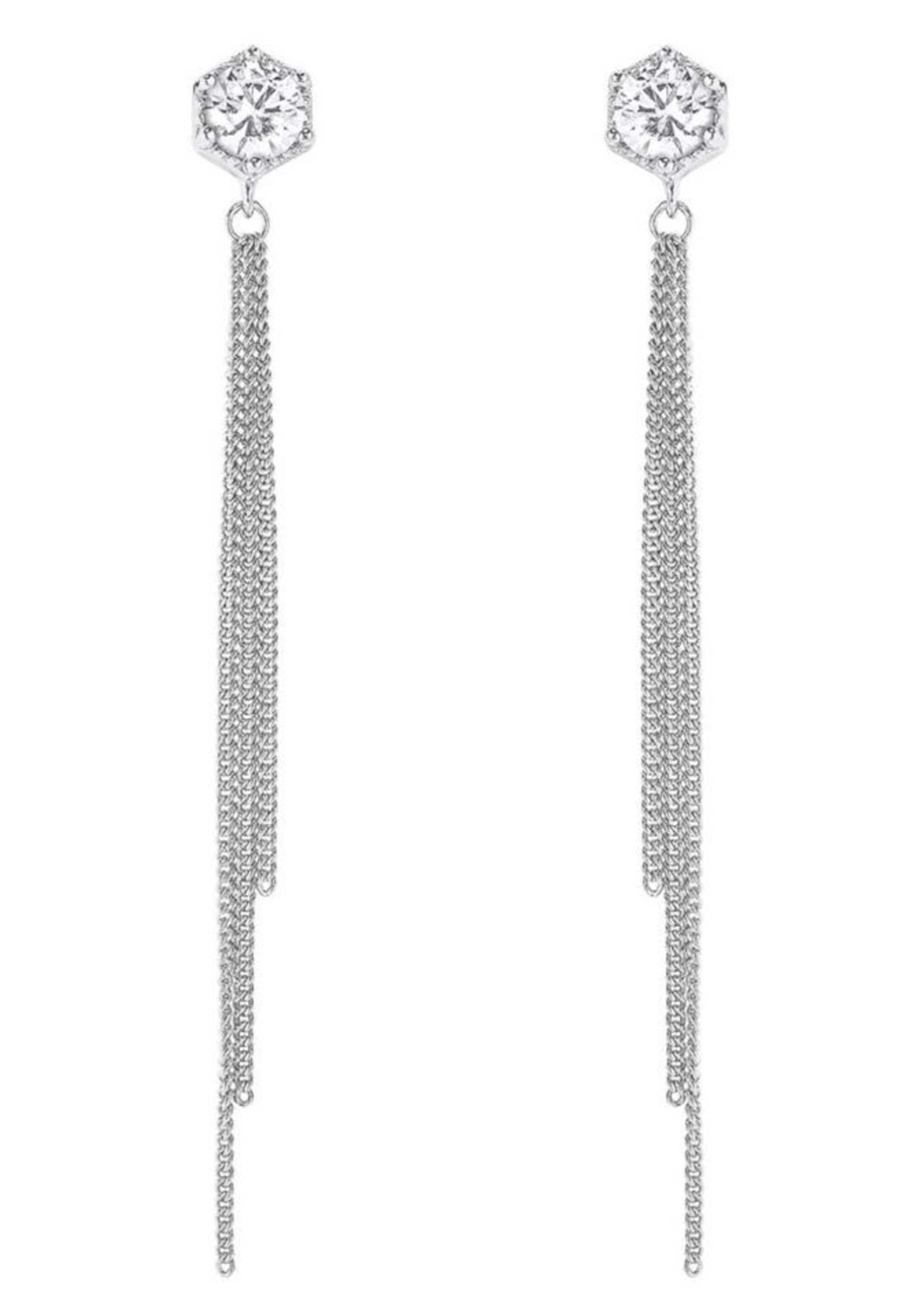 AMOR Earrings in Silver: front