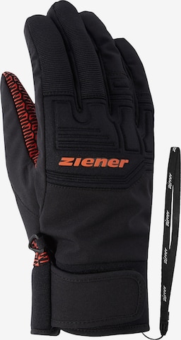 Gants de sport ZIENER en noir : devant