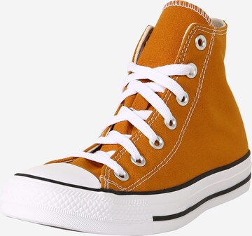 Baskets hautes 'CHUCK TAYLOR ALL STAR - HI' CONVERSE en orange : devant