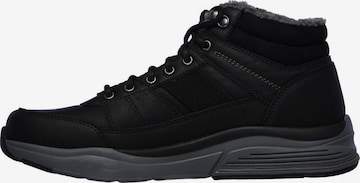 SKECHERS Lace-Up Boots in Black: front