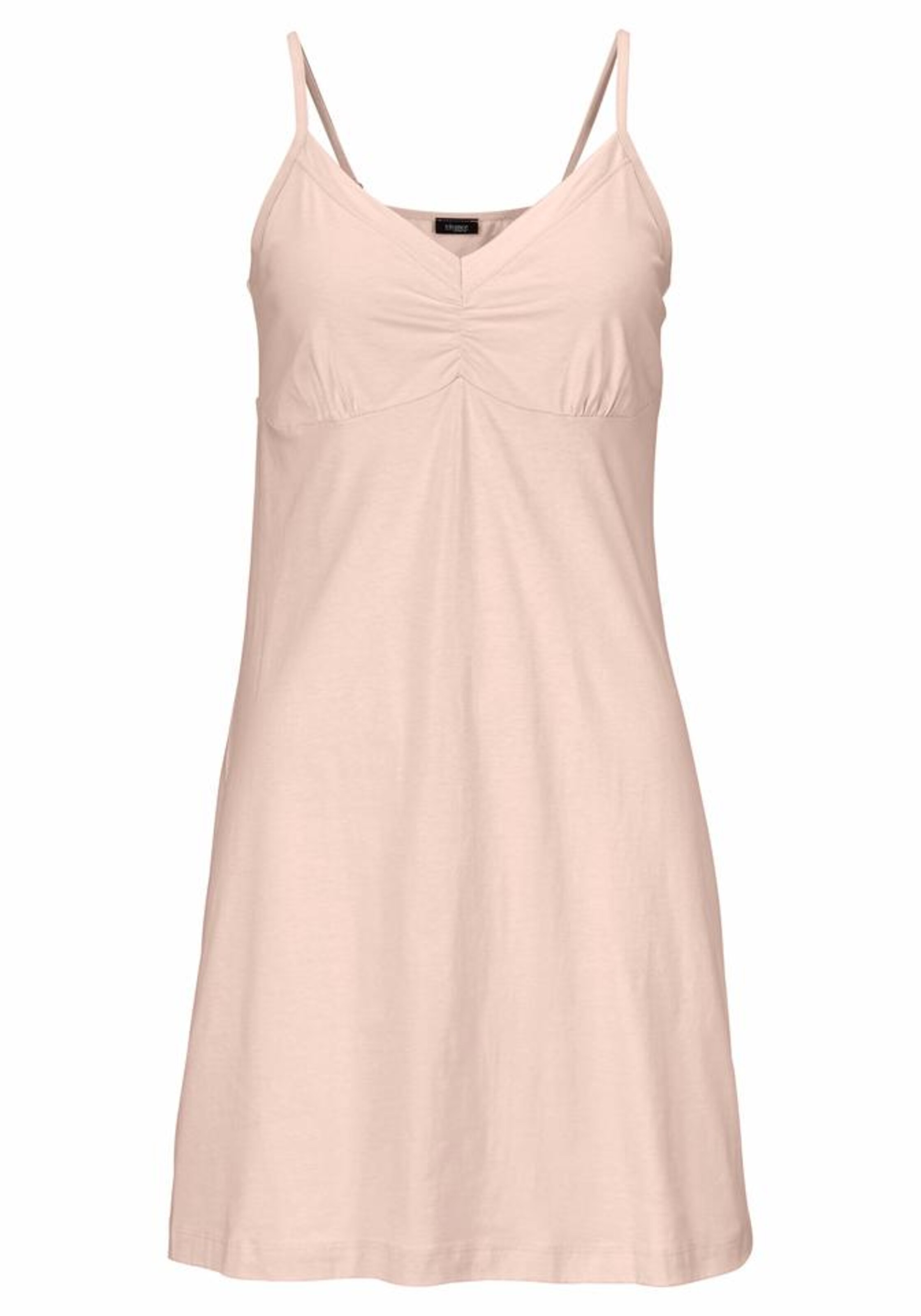 s.Oliver - Bodywear Negligé mit Satin am Ausschnitt in rosa