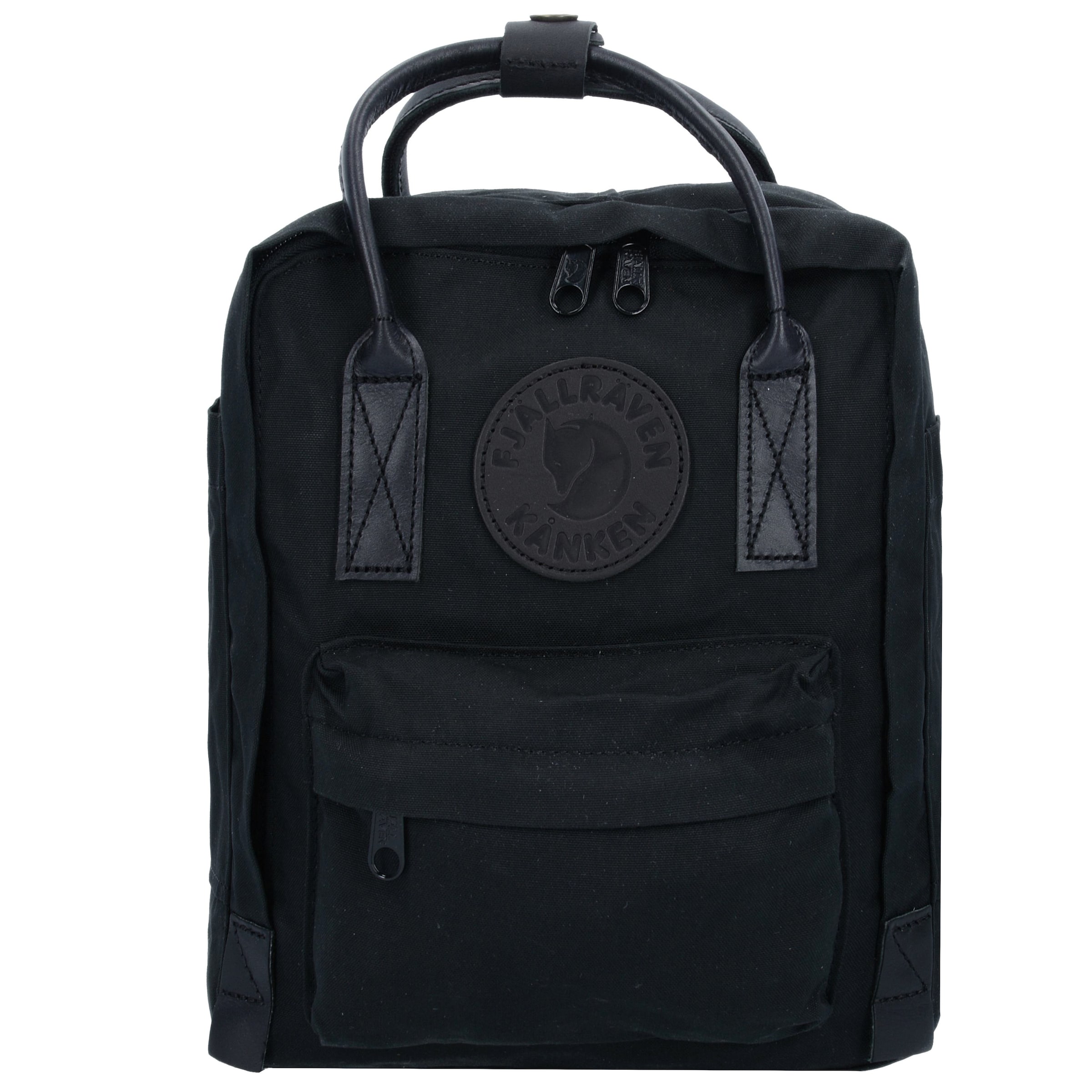 Fjällräven Rugzak 'Kånken No. 2 Black Mini' in Zwart: voorkant