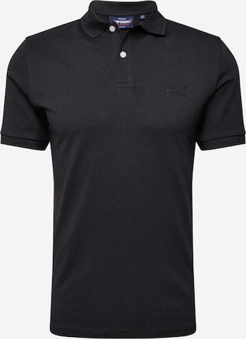 Superdry Regular fit Shirt in Zwart: voorkant