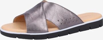 Darkwood Mules in Silver: front