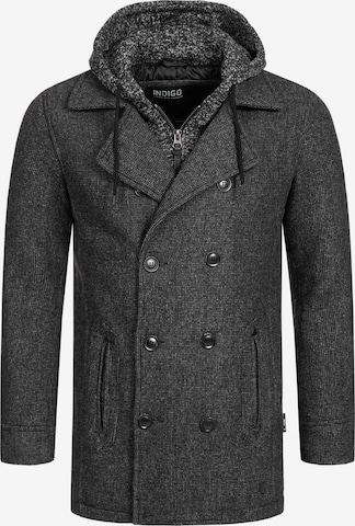 INDICODE JEANS Between-Seasons Coat 'Cliff Jacke' in Black: front