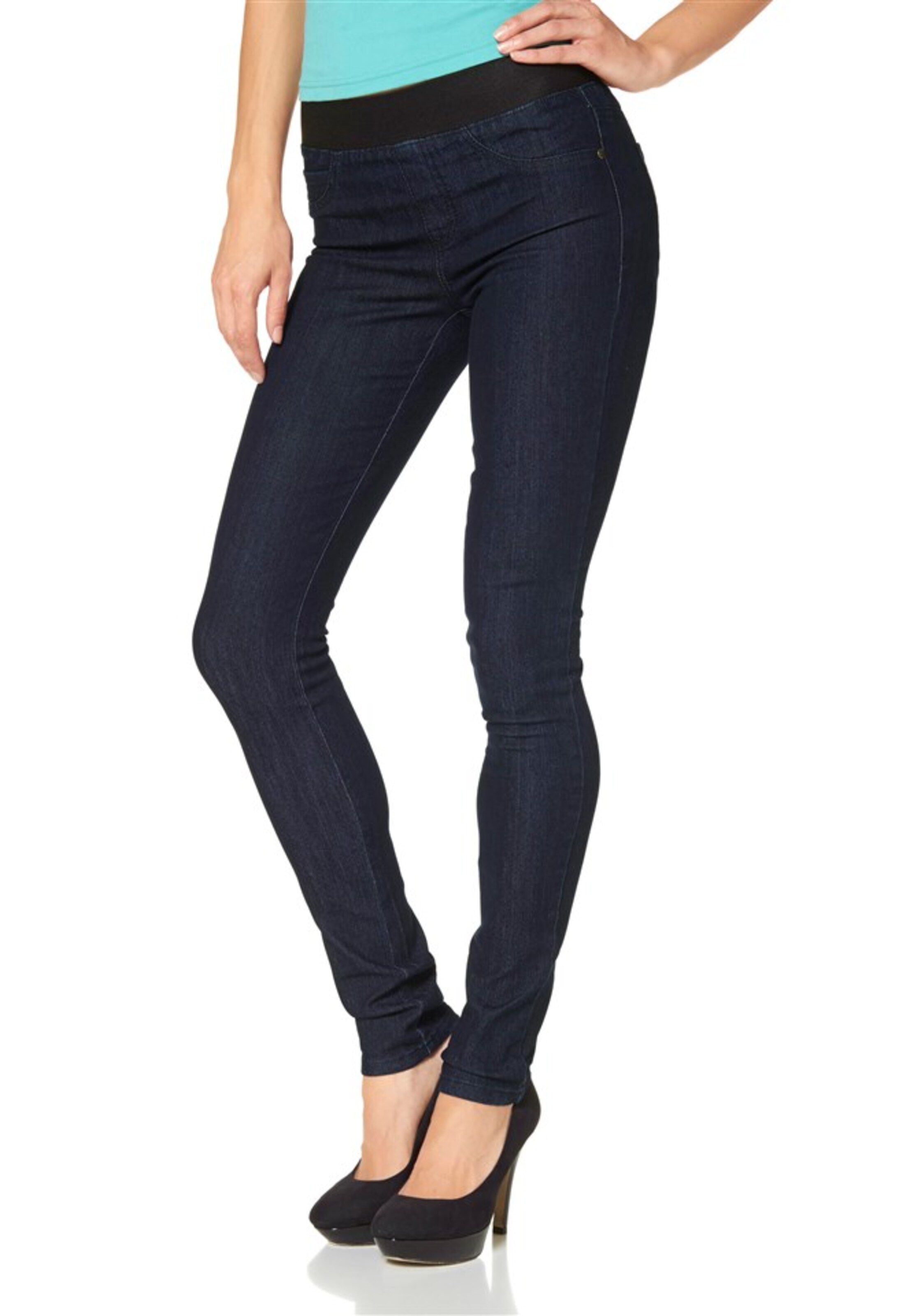 ARIZONA Skinny Jeggings in Blue: front