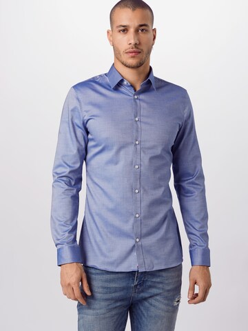 OLYMP Slim Fit Hemd in Blau: predná strana