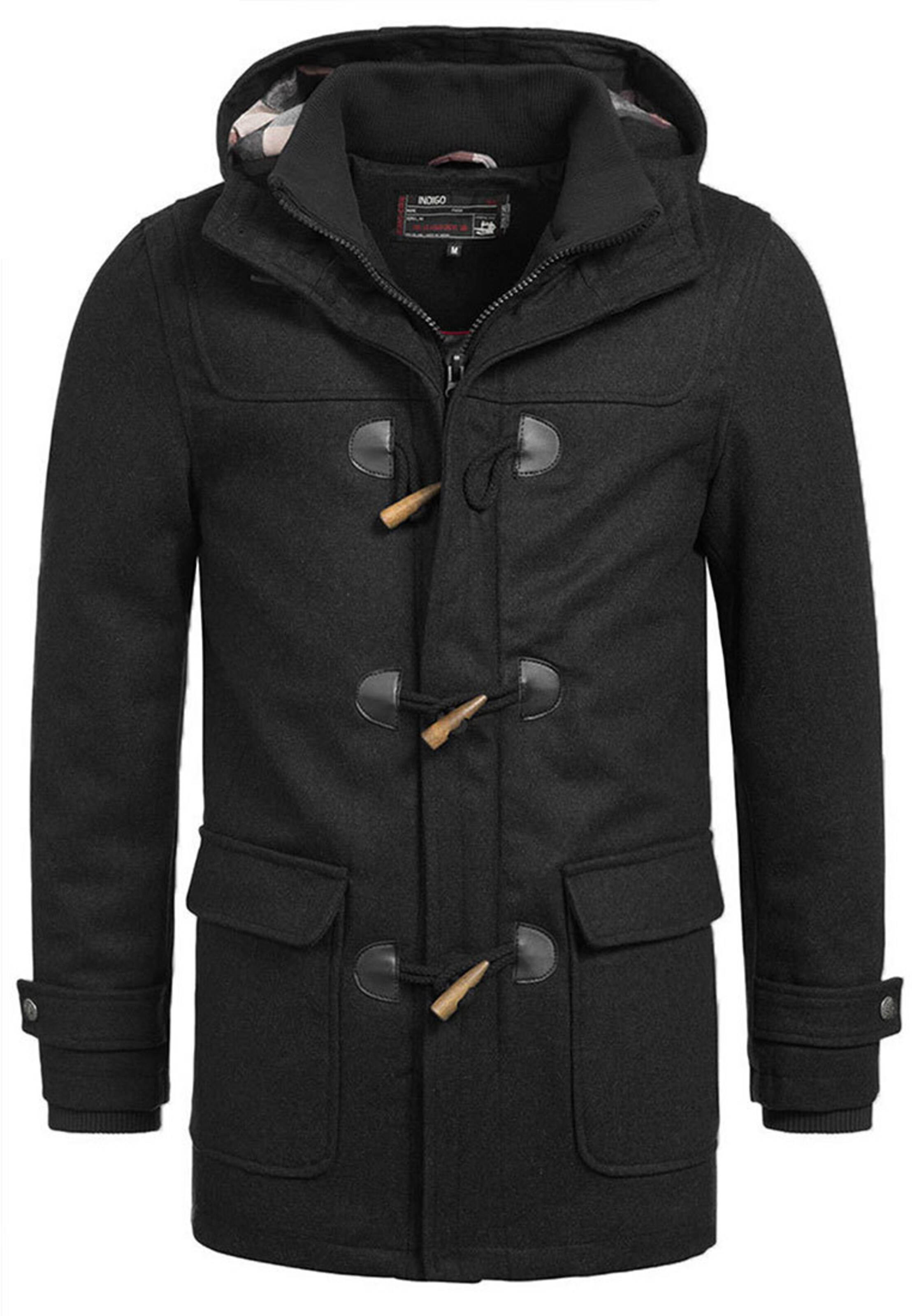 INDICODE JEANS - Winterjas 'Ervin Mäntel' in de kleur Zwart