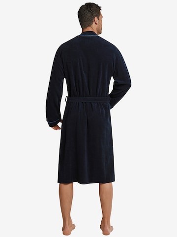 SCHIESSER Long Bathrobe 'Roger Moore' in Blue