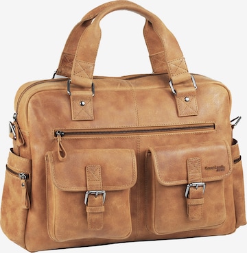 Greenland Nature Document Bag in Brown: front