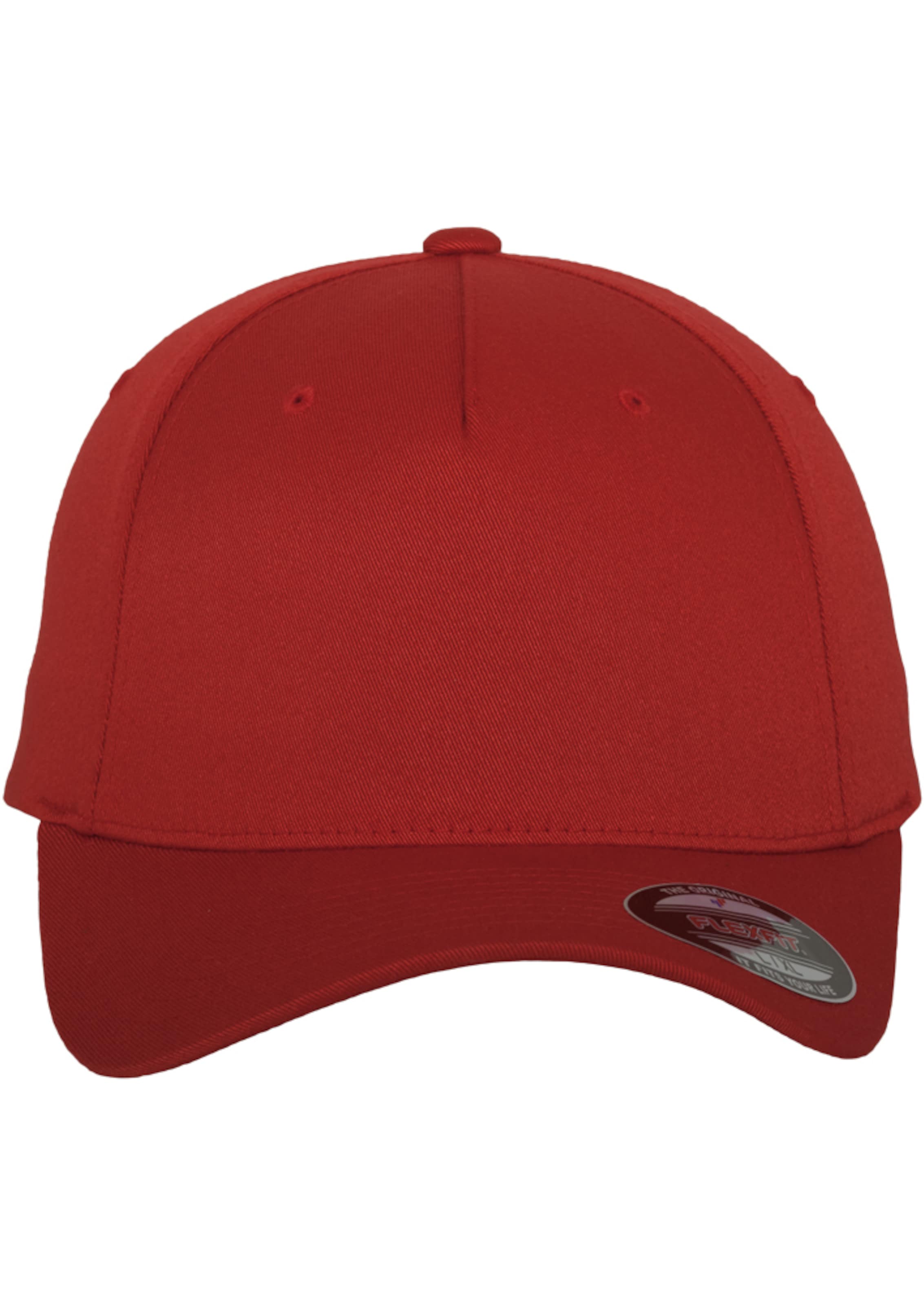 Cappello da baseball 'Panel' di Flexfit in rosso
