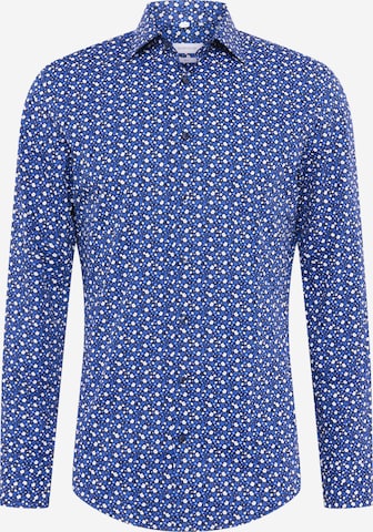 Coupe slim Chemise SEIDENSTICKER en bleu : devant