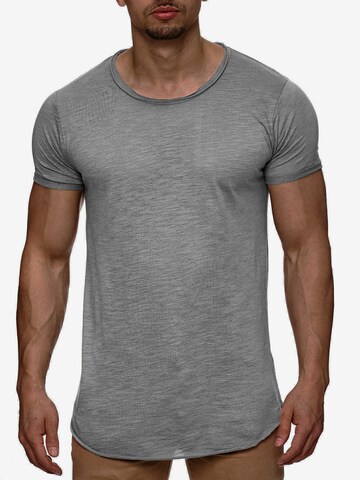 INDICODE JEANS Shirt 'Willbur' in Grijs: voorkant