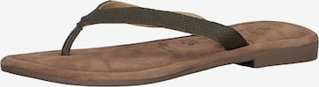 TAMARIS T-Bar Sandals in Green: front