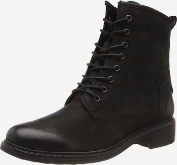 JOSEF SEIBEL Lace-Up Ankle Boots 'Selena' in Black: front