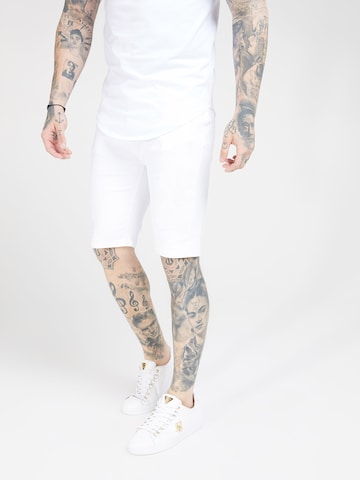 SikSilk Jeans in Weiß: front