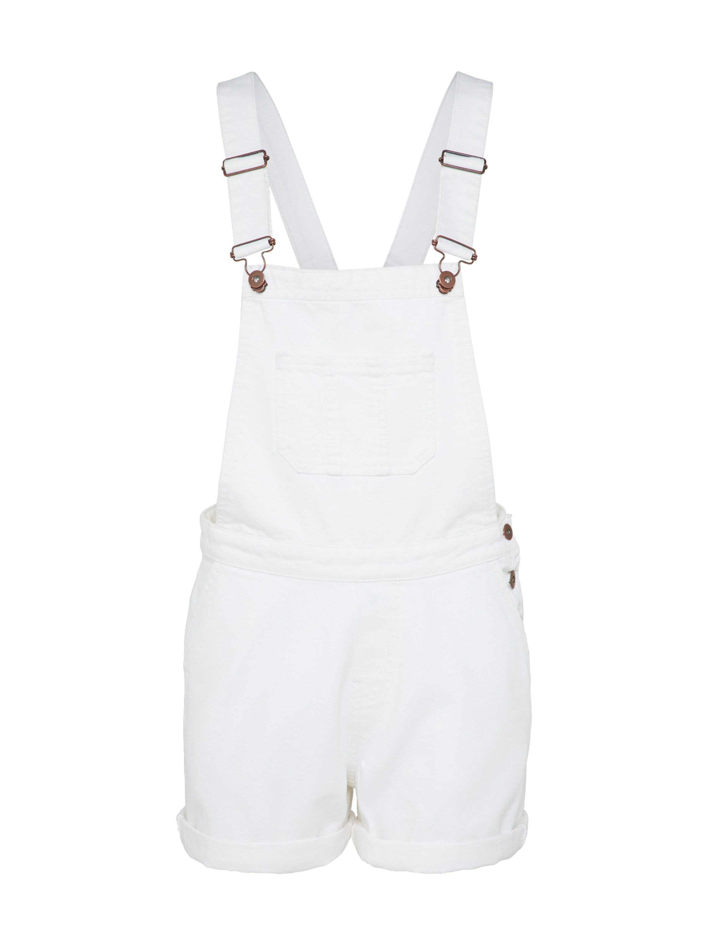 Urban Classics - Latzjeans 'Dungaree' in white denim