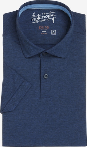 PURE Slim Fit Poloshirt in Blau