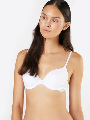 Invisible Soutien-gorge Calvin Klein Underwear en blanc : devant