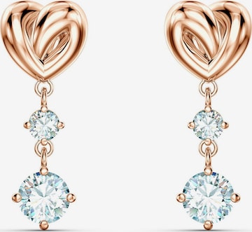 Swarovski Earrings 'Lifelong Heart' in Gold: front