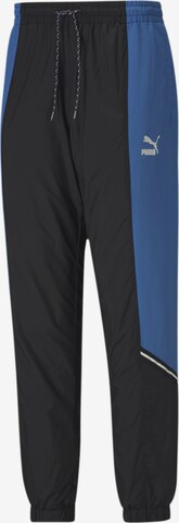 PUMA Tapered Sportbroek in Zwart: voorkant