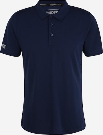 Superdry Regular Fit Sportshirt in Blau: predná strana