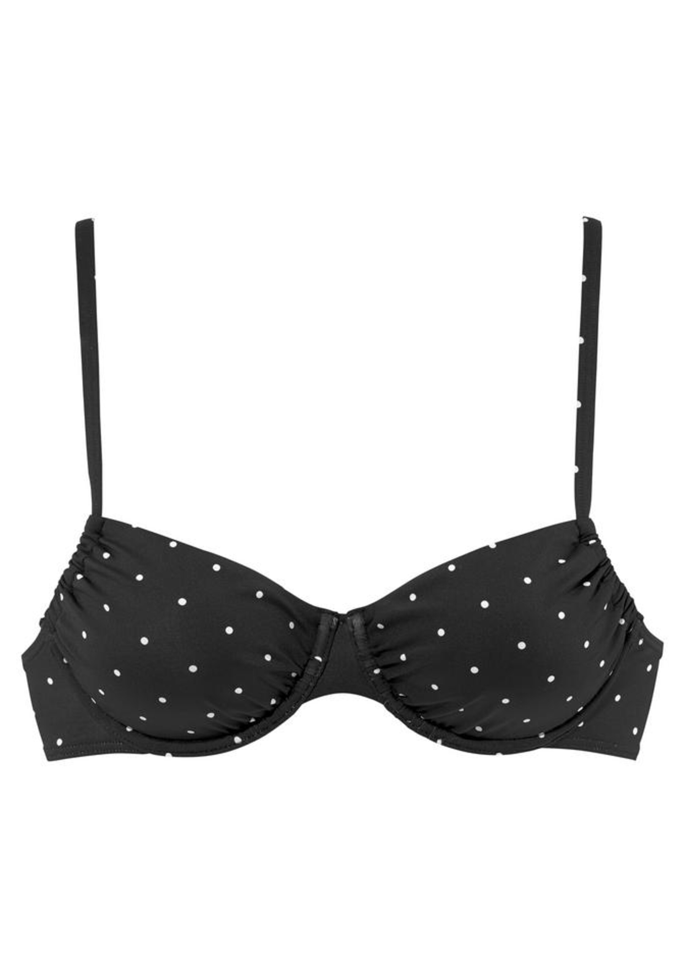 LASCANA Бюстгальтер под футболку Верх бикини в Черный: спереди