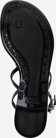 Karl Lagerfeld T-Bar Sandals 'JELLY Karl Ikonic' in Black