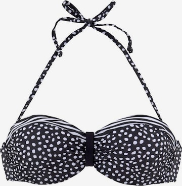 LASCANA Balconette Bikini top in Black: front