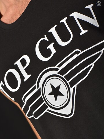 TOP GUN Shirt ' Engine ' in Zwart