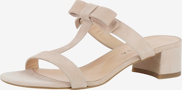 Mule 'Daria' EVITA en beige : devant