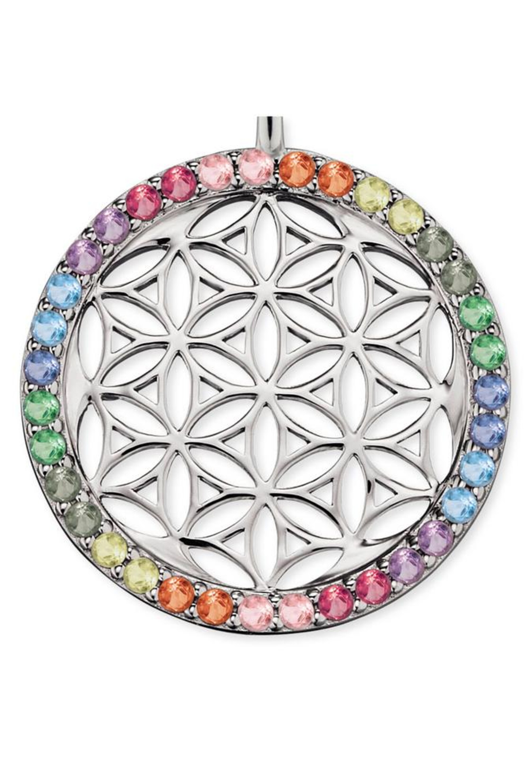 Engelsrufer Kette mit Anhänger 'Lebensblume' in Silber