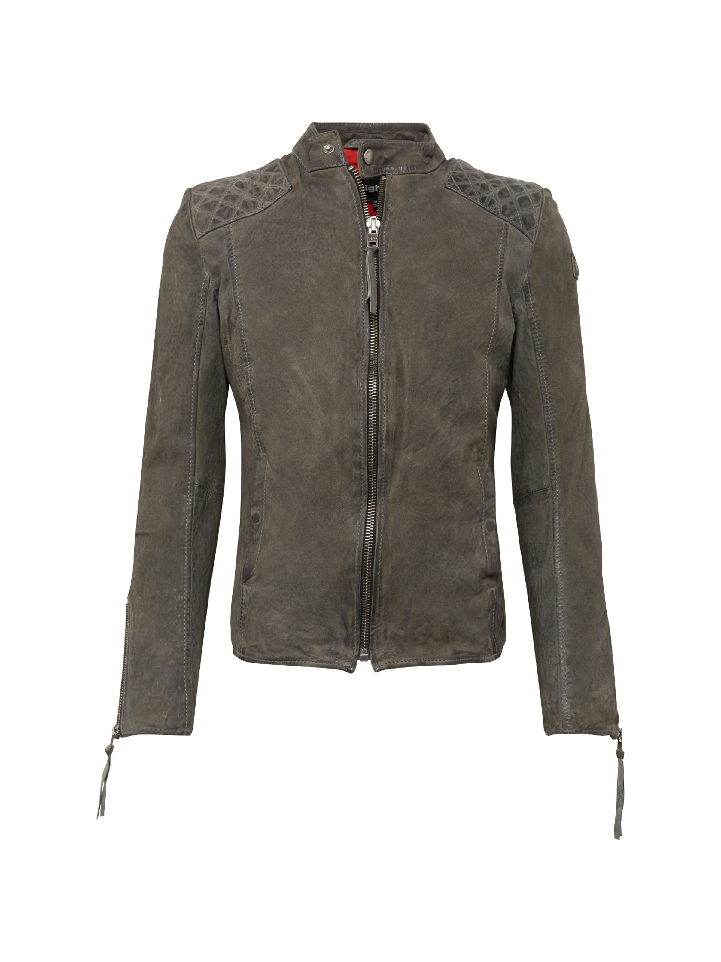 tigha - Tussenjas 'Nero buffed' in de kleur Donkergrijs