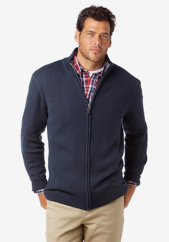 Man's World Knit Cardigan in Blue: front