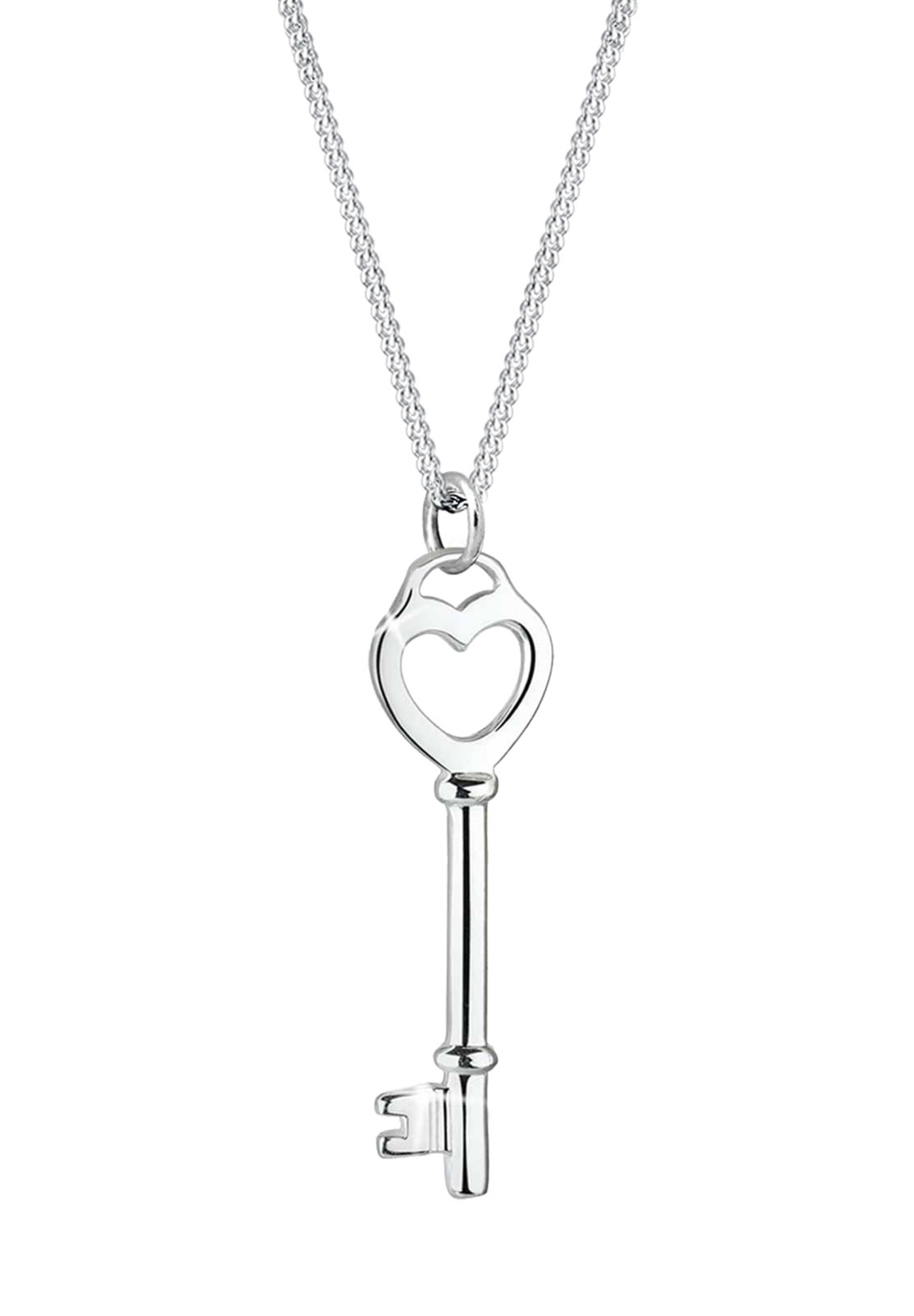 ELLI Necklace 'Herz' in Silver: front