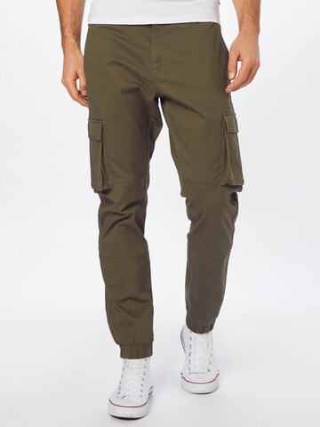 Only & Sons Tapered Cargo Pants 'Cam Stage' in Green: front