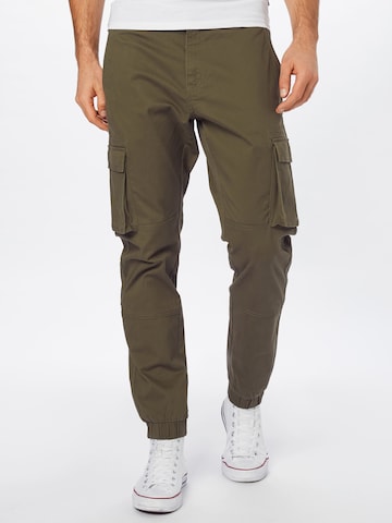 Only & Sons - Tapered Calças cargo 'Cam Stage' em verde: frente