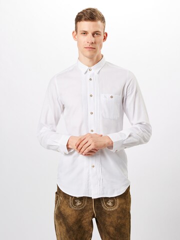 STOCKERPOINT - Ajuste regular Camisa tradicional 'Mika2' en blanco