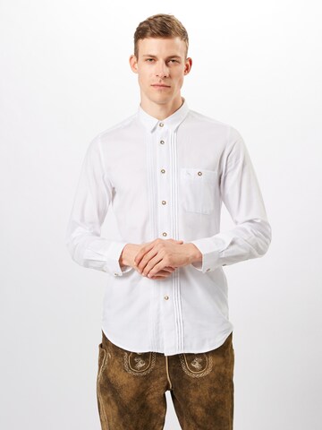 STOCKERPOINT Regular fit Traditional button up shirt 'Mika2' in White